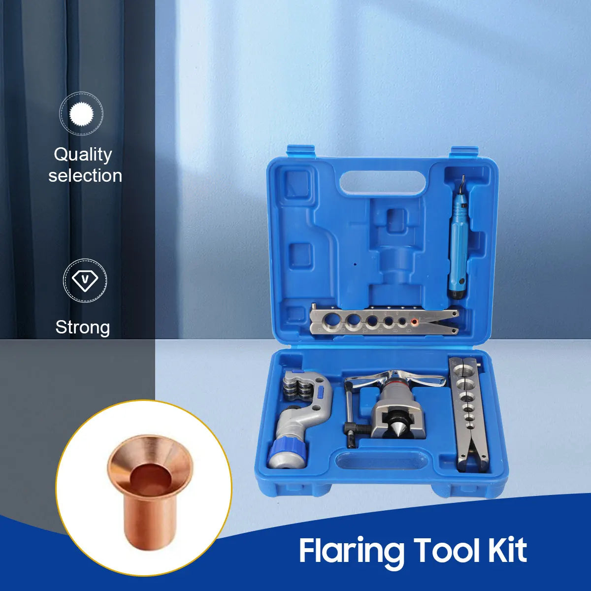Air Conditioning Copper Tube Expander Ratchet Flaring Flare Tool Refrigeration Reamer Eccentric Tube Expansion Trumpet Tool
