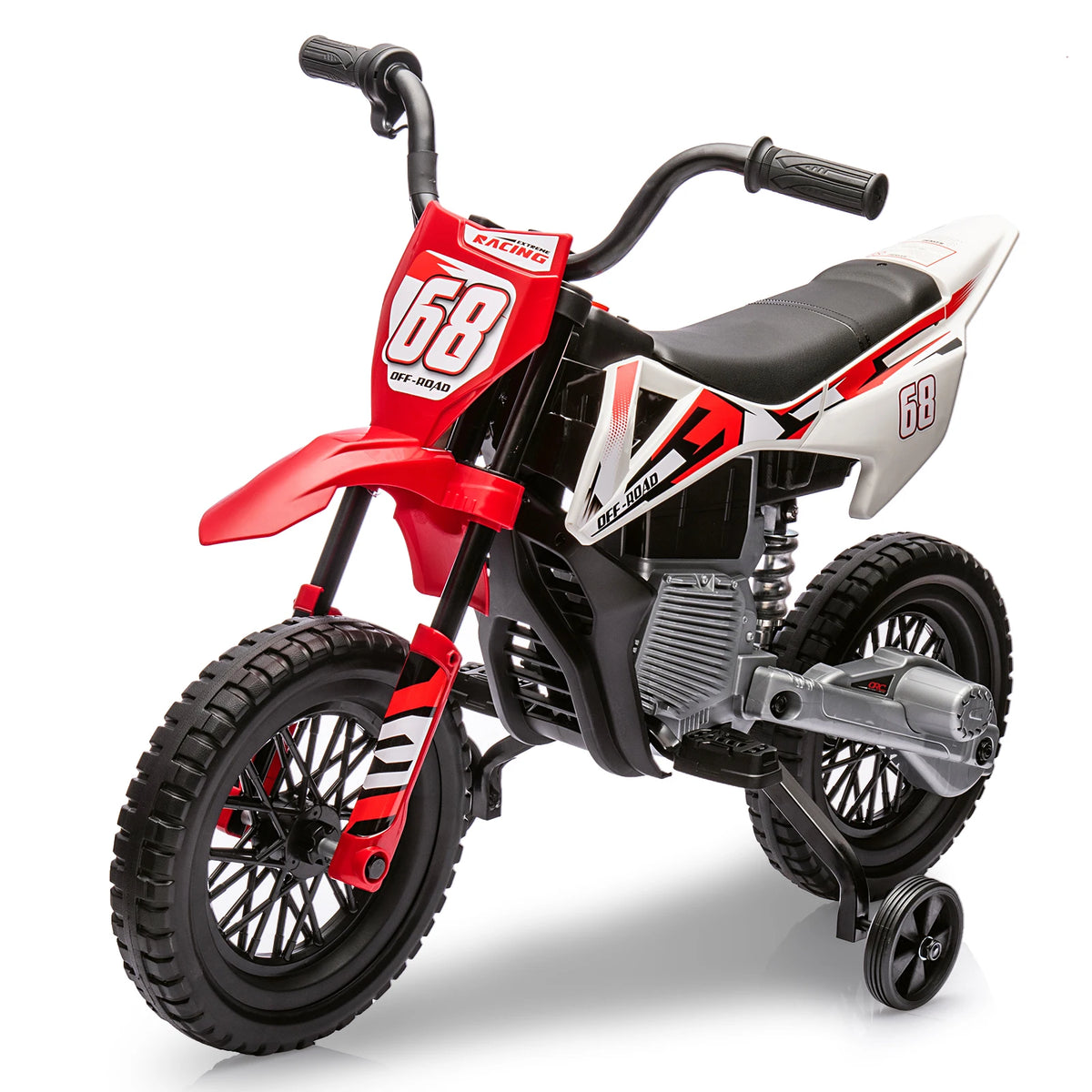 HiMiss Kids Electric Dirt Bike With Training Wheels Motorcycle