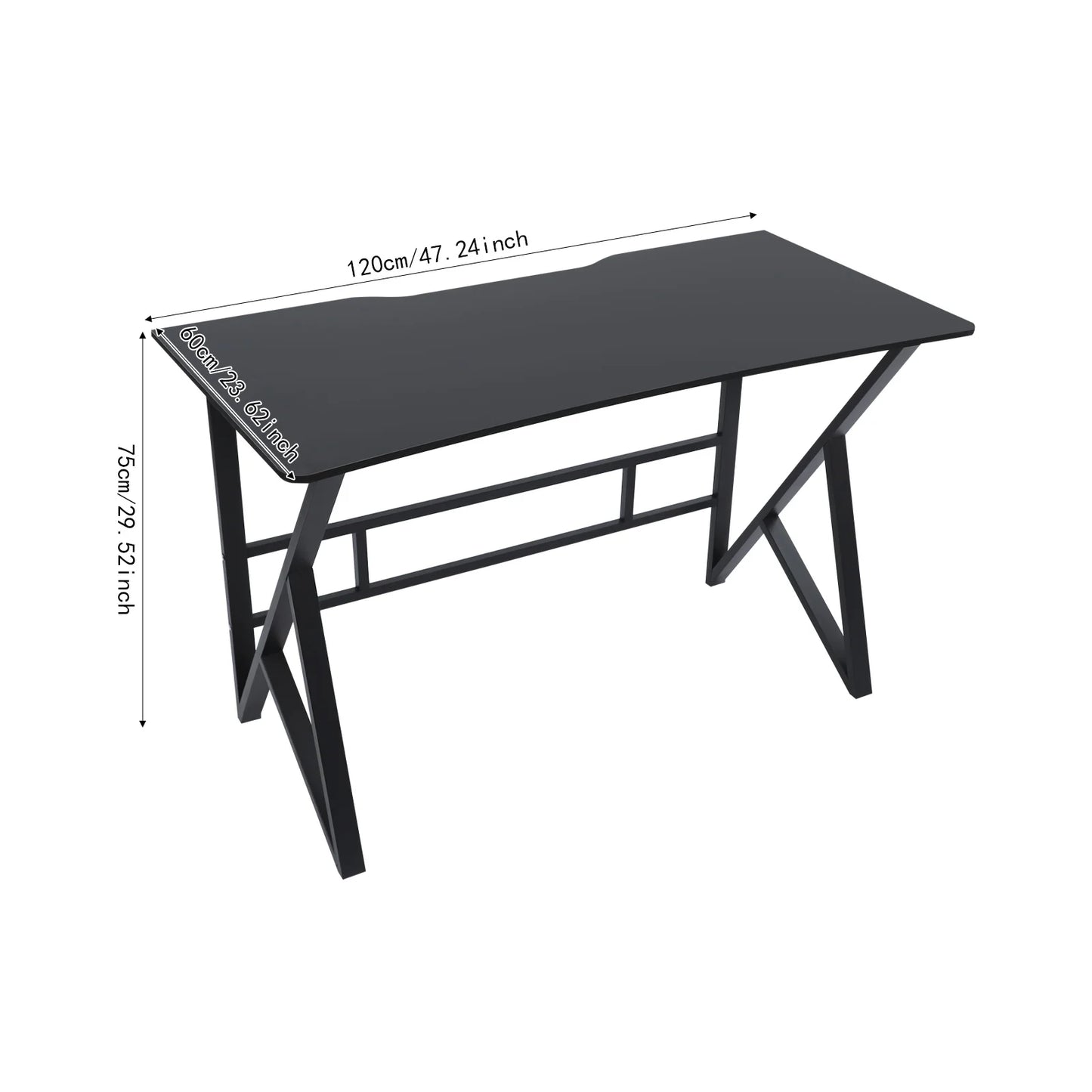 120x60cm/140x60cm K-shaped legs Computer Desk Home Office Writing Desk Ergonomic Student Writing Desk Gaming Desk 110 lbs Load-bearing