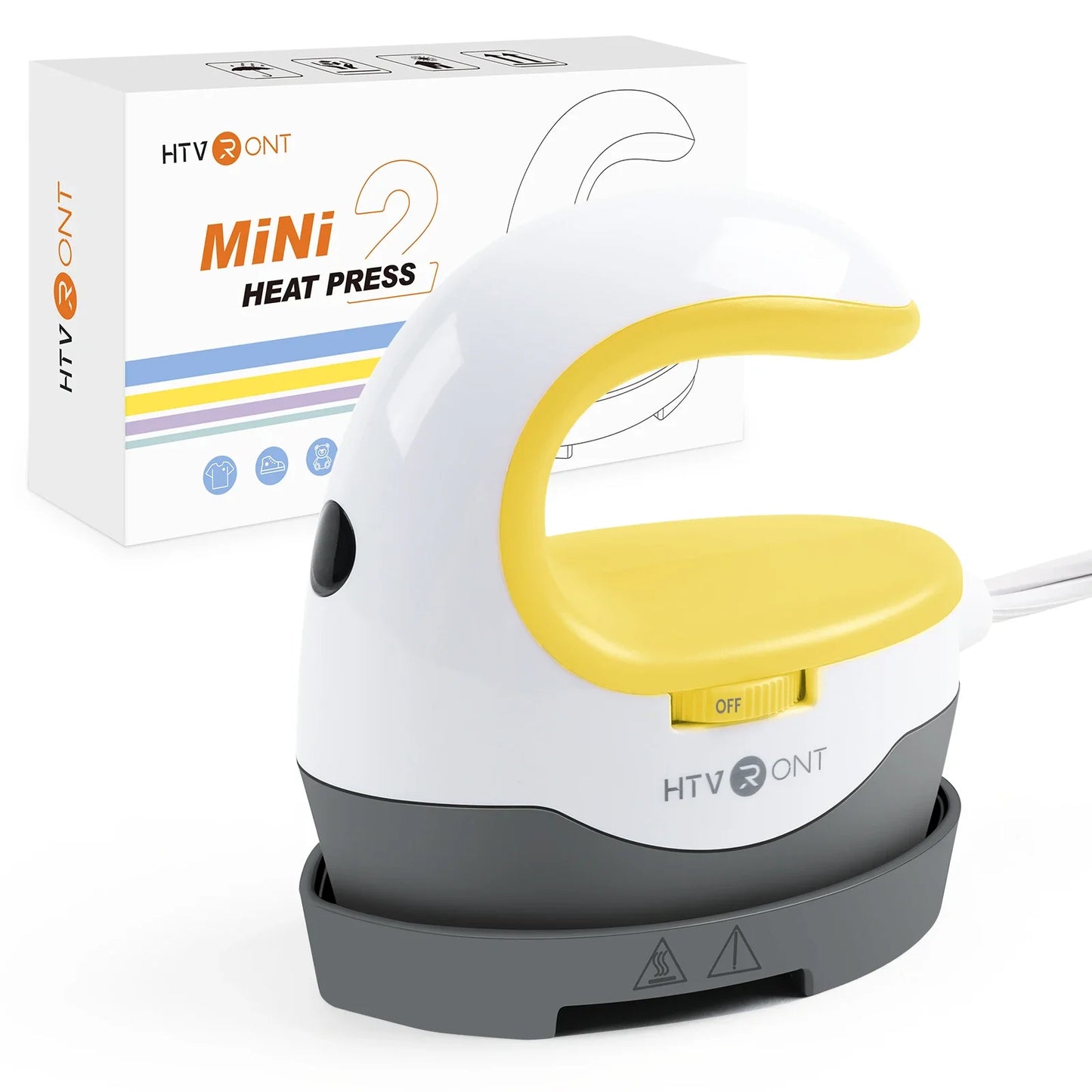 HTVRONT Heat Press H1 Mini Heat Press Machine DIY Auto Easy Heating Transfer Iron On HTV for Clothes Bags Shoes Hat T-shirts