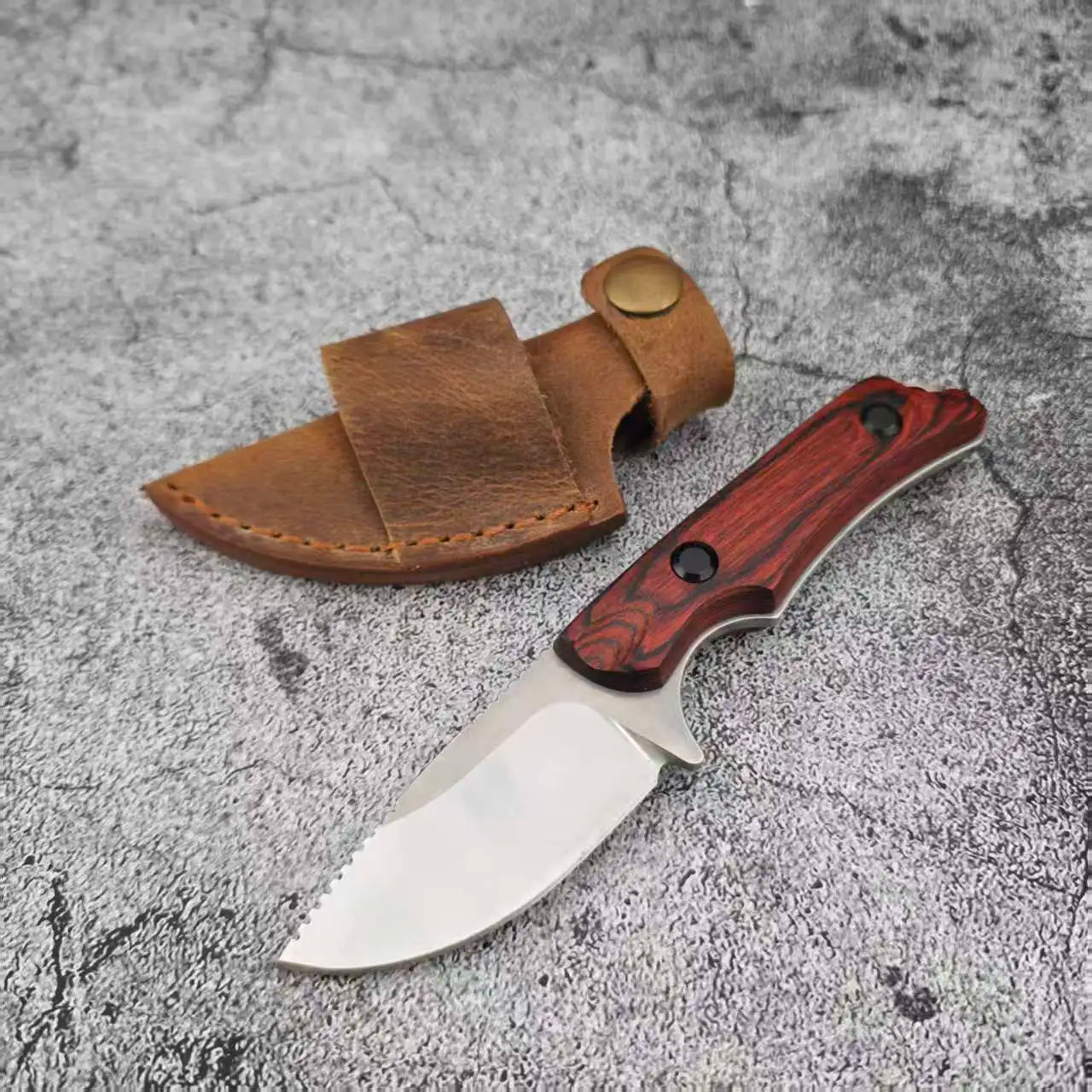 Outdoor Camping Picnic BM 15017 Fixed Knife Multifunctional Wilderness Hiking Jungle Adventure Trekking High Hardness Straight Knives Portable Cutter G10/ Wood Handle