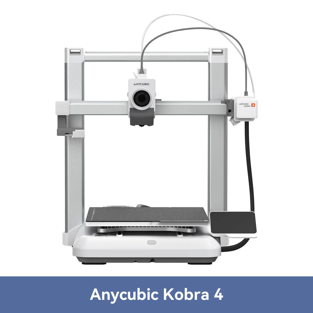 ANYCUBIC Kobra 4/Kobra 4 Combo 600mm/s Fast Printing Multi-Color 3D Printer Up to 8 Colors ACE 2 Pro Filament Drying APP Control FDM 3D Printer