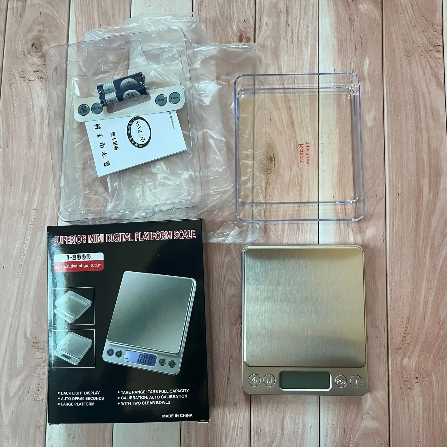 Digital Gram Scale 500g 0.01g Food Scale High Precision Kitchen Scale Multifunctional Stainless Steel Pocket Scale with Back-Lit
