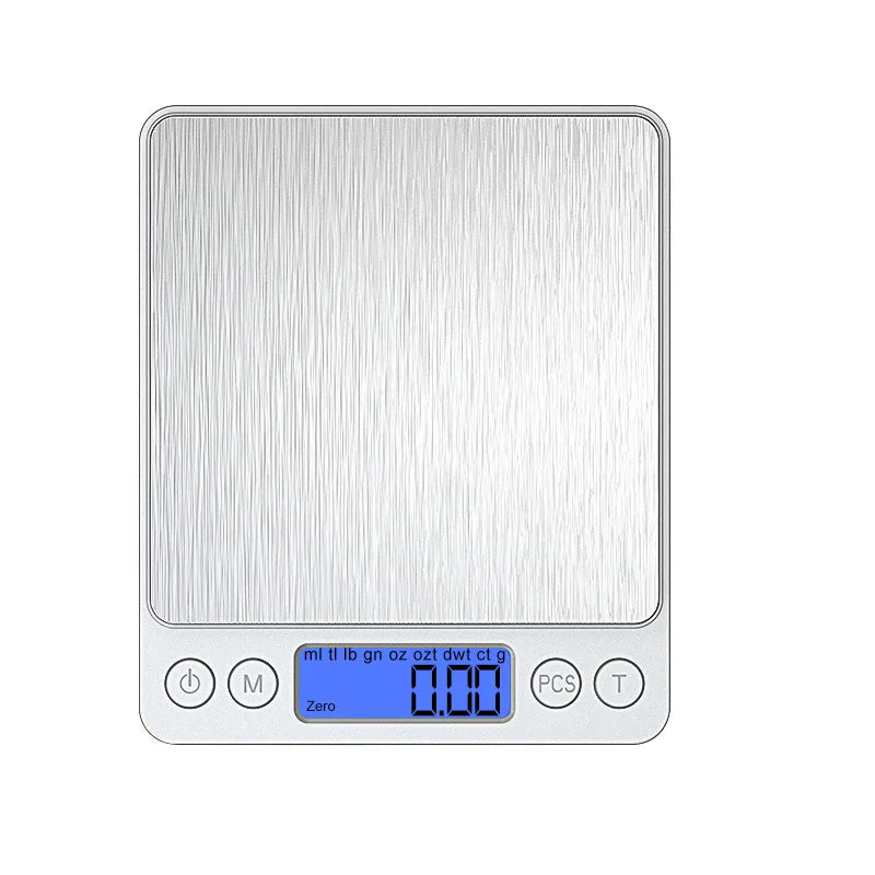 Digital Gram Scale 500g 0.01g Food Scale High Precision Kitchen Scale Multifunctional Stainless Steel Pocket Scale with Back-Lit