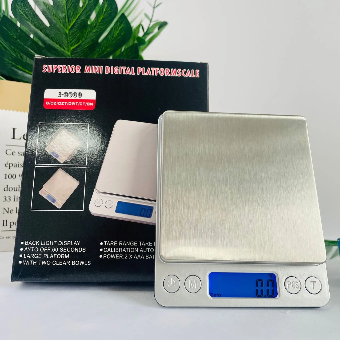 Digital Gram Scale 500g 0.01g Food Scale High Precision Kitchen Scale Multifunctional Stainless Steel Pocket Scale with Back-Lit