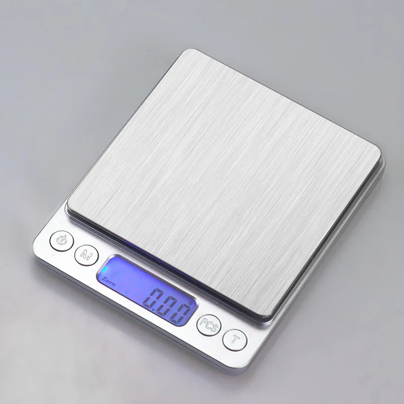 Digital Gram Scale 500g 0.01g Food Scale High Precision Kitchen Scale Multifunctional Stainless Steel Pocket Scale with Back-Lit