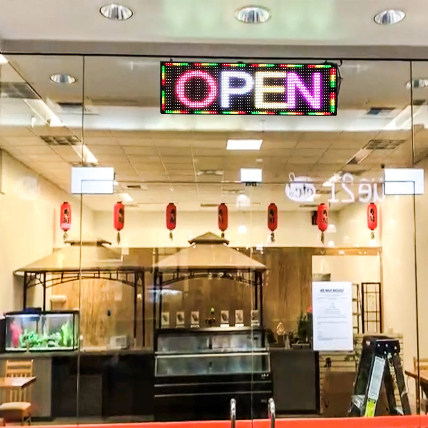 High-brightness Outdoor LED Signboard 7-color LED Electric Bulletin Moving Shining LED Message Board Multi-function Signboard