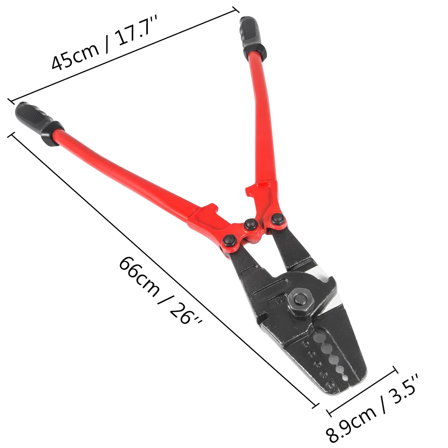 SucceBuy 24/30Inch Wire Rope Swager Crimper Tool Insulated Handle Aluminum Copper Cable Fishing Sleeves Cutter Crimping Pliers