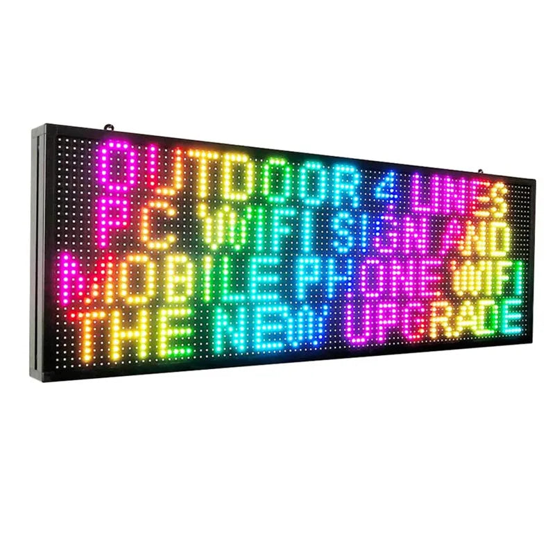 WIFI Programmable Led Sign, Full Color 39"X14" New P10 Outdoor SMD Scrolling Message LED Panel Digital Display For Advertising
