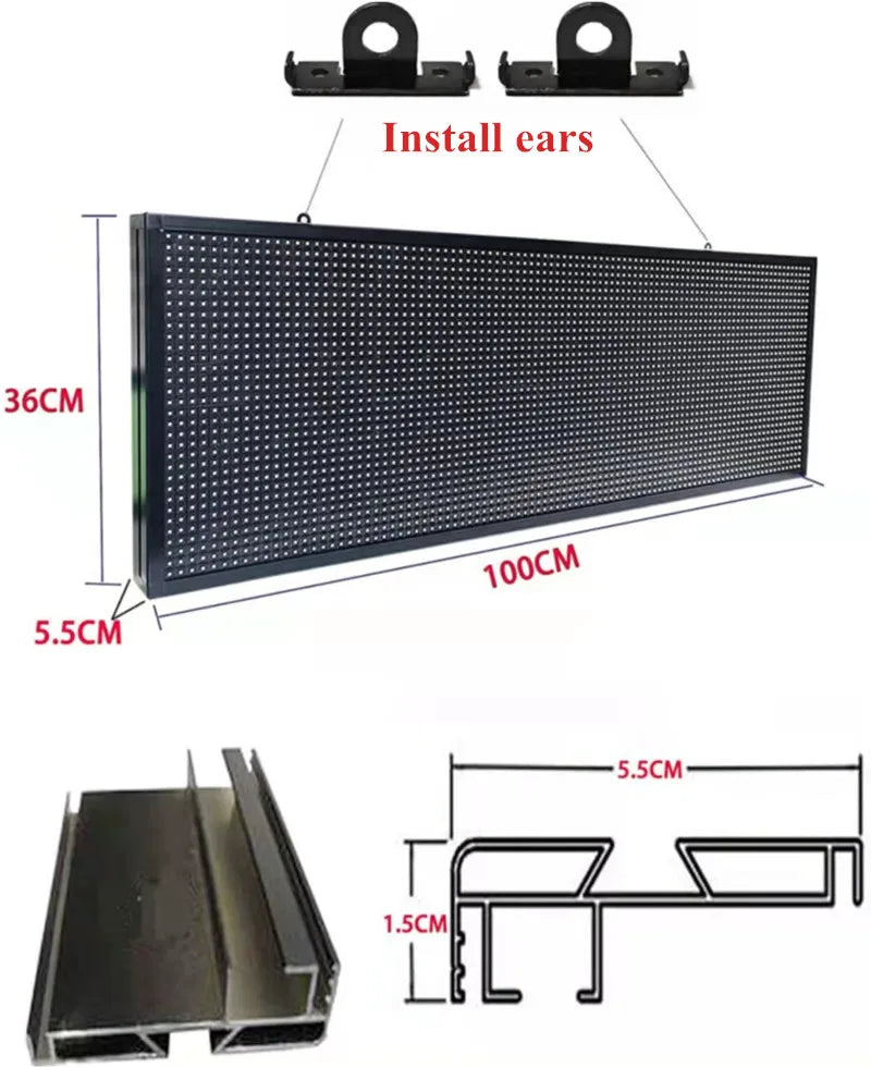 High-brightness Outdoor LED Signboard 7-color LED Electric Bulletin Moving Shining LED Message Board Multi-function Signboard