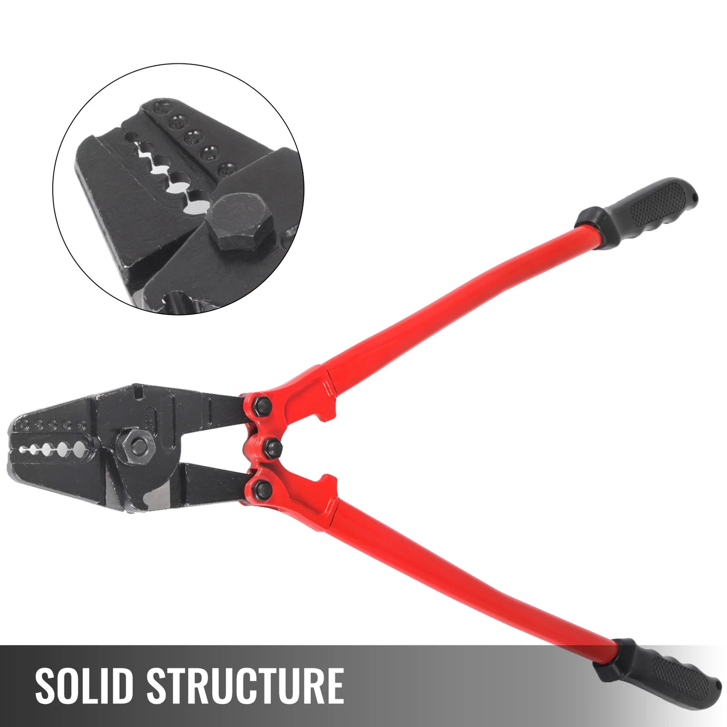 SucceBuy 24/30Inch Wire Rope Swager Crimper Tool Insulated Handle Aluminum Copper Cable Fishing Sleeves Cutter Crimping Pliers