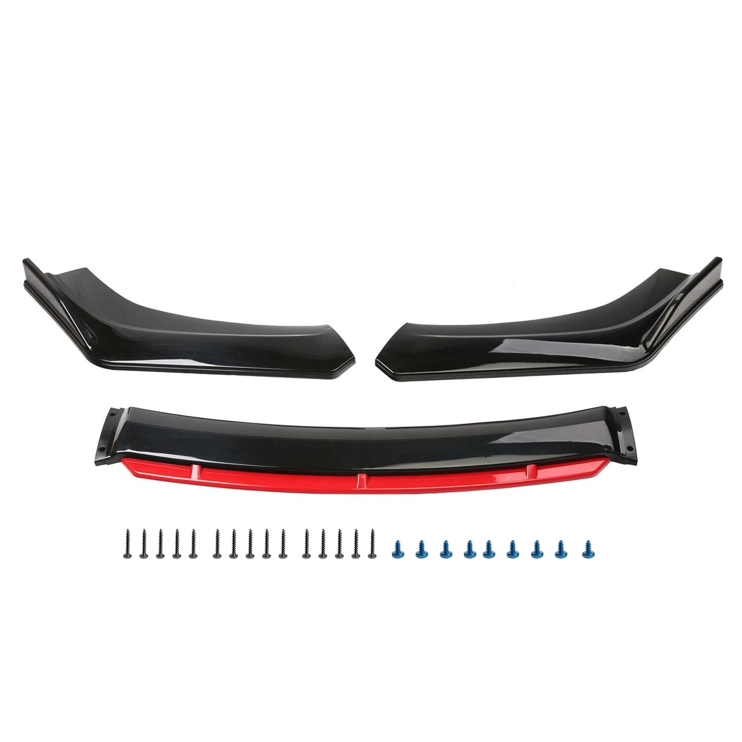 Areyourshop Universal Front Bumper Lip Kit Splitter Spoiler Diffuser