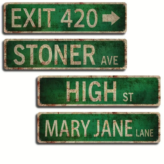Brand Name Vintage Country Retro Stoner Avenue Street Sign  Wall Decor for Room Home