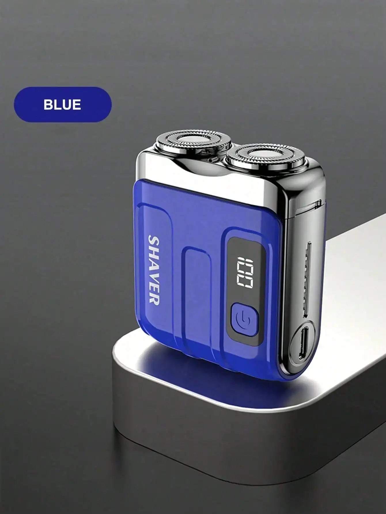Mini Electric Smart Shaver Household Car Shaver Digital Display Dual Blade Rechargeable Shaver Powerful Beard Trimmer Tool, Father's Day