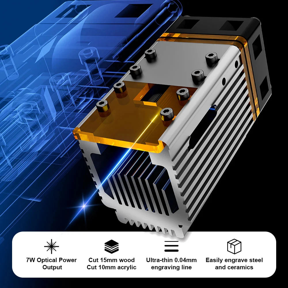 NEJE 5 A40630 20W Portable Smal Laser Engraver Laser Cutting Machine for Logo Metal Wood Plastic Acrylic leather Acrylc Beginner