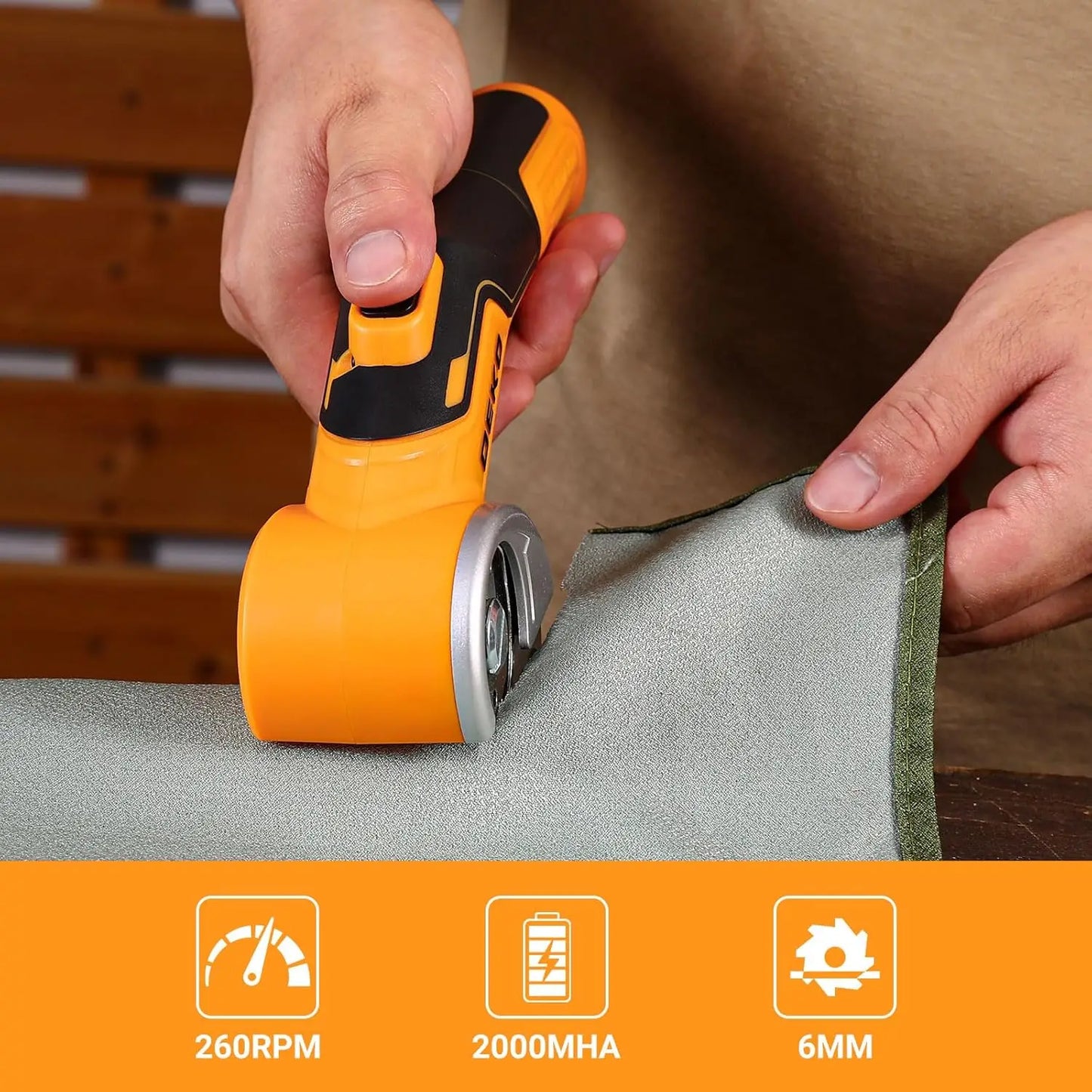 DEKOPRO Professional 3.7 V Electric Sewing Scissors – Multifunctional Electric Scissors – Powerful Cardboard Cutter for Fabric,