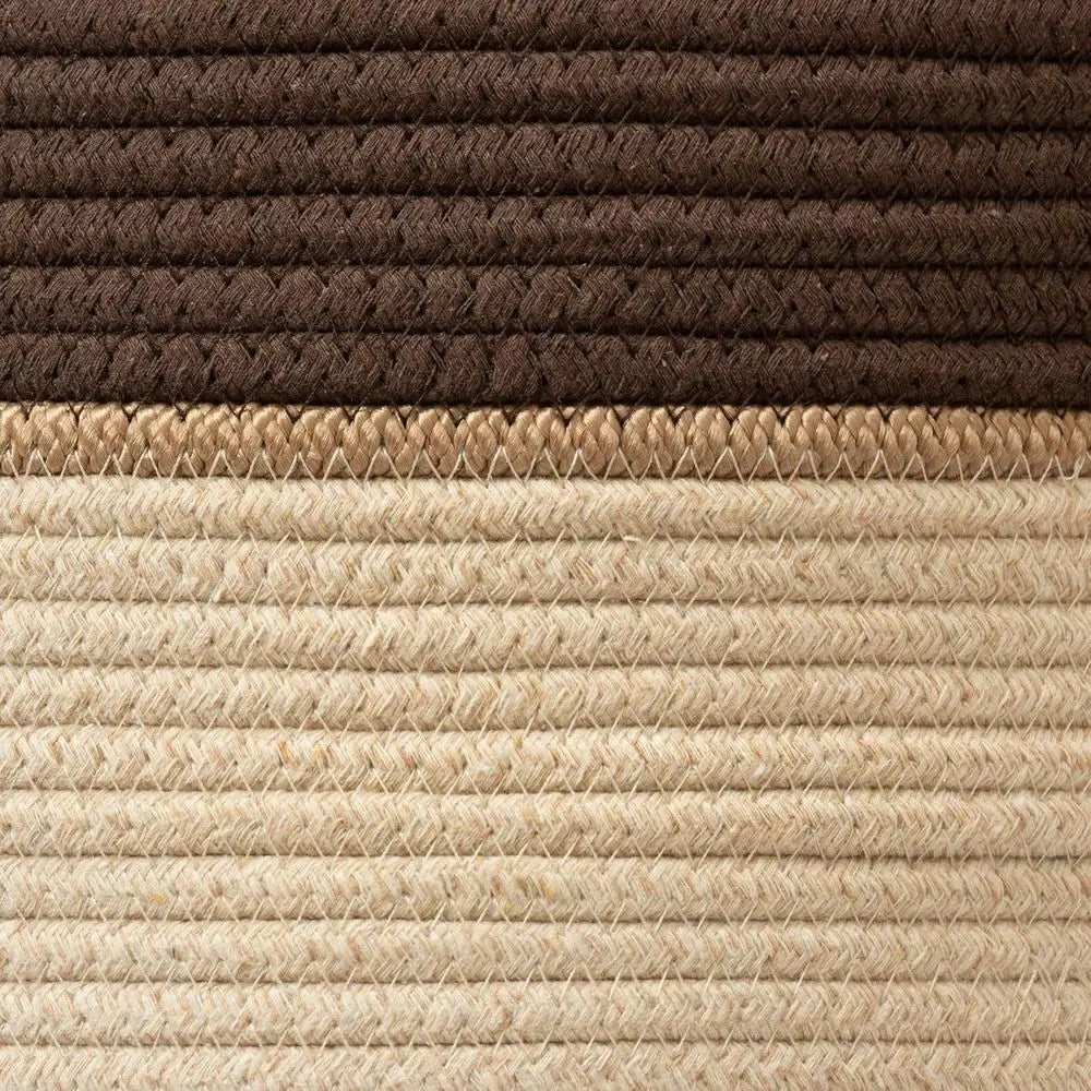 Extra Large Cotton Storage Basket - 72 Liters, Ideal for Laundry, Blankets, Toys, and Kids' Clothes
