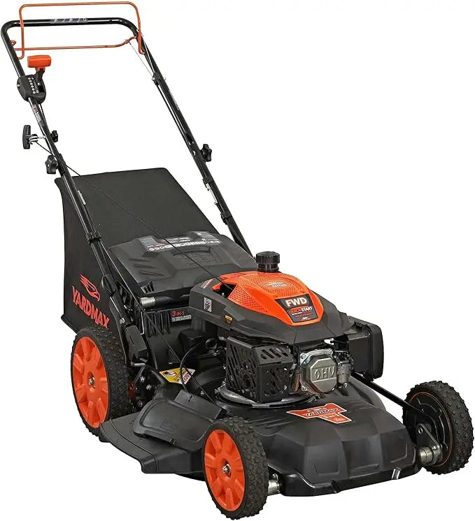 22 in. 201cc Select PACE 6 Speed CVT High Wheel FWD 3-in-1 Gas Walk Behind Self Propelled Lawn Mower, Black (YG2860)