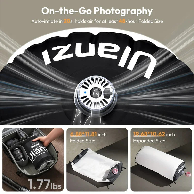Ulanzi AL60 AL120 68W 136W Inflatable Air Tube Light APP Control LED Light 2700K-6500K Bi-Color Handheld Light for Photography