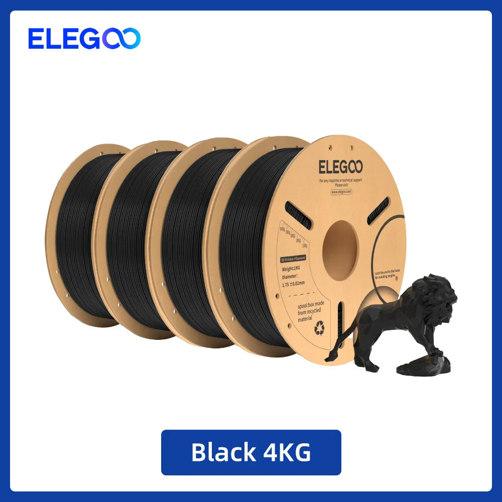 ELEGOO 4KG/5KG/10KG PLA+ Filament 1.75mm 3D PLA for FDM Printer
