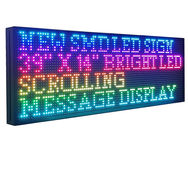 WIFI Programmable Led Sign, Full Color 39"X14" New P10 Outdoor SMD Scrolling Message LED Panel Digital Display For Advertising