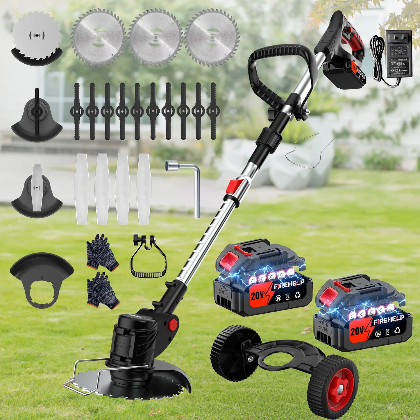 Portable Household Wireless Electric Lawn Mower, Garden Weeder/Cordless Trimmer, 3in1 Multifunctional Garden Mower