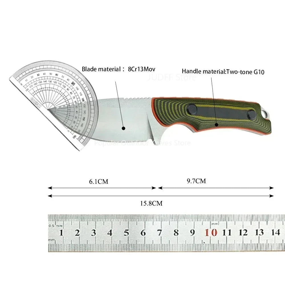 Outdoor Camping Picnic BM 15017 Fixed Knife Multifunctional Wilderness Hiking Jungle Adventure Trekking High Hardness Straight Knives Portable Cutter G10/ Wood Handle