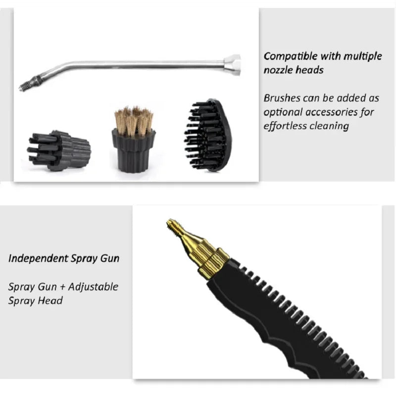 Portable High Pressure Steam Cleaner With Multi Nozzles For Cleaning
