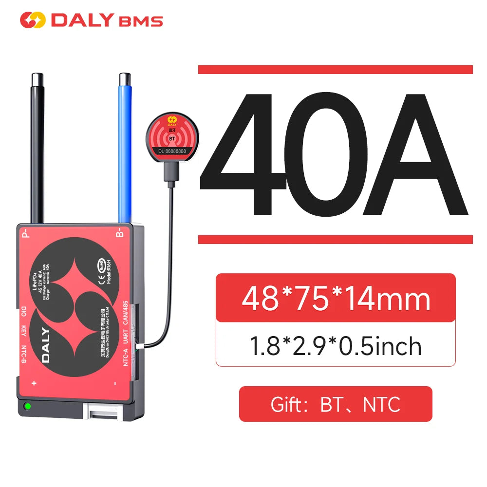 Daly BMS 4S lifepo4 12V 8S 24V BMS 16S 48V lifepo4 40A 60A 100A 150A 200A 250A 300A 400A 500A RS485 CAN for Victron Deye Pylon