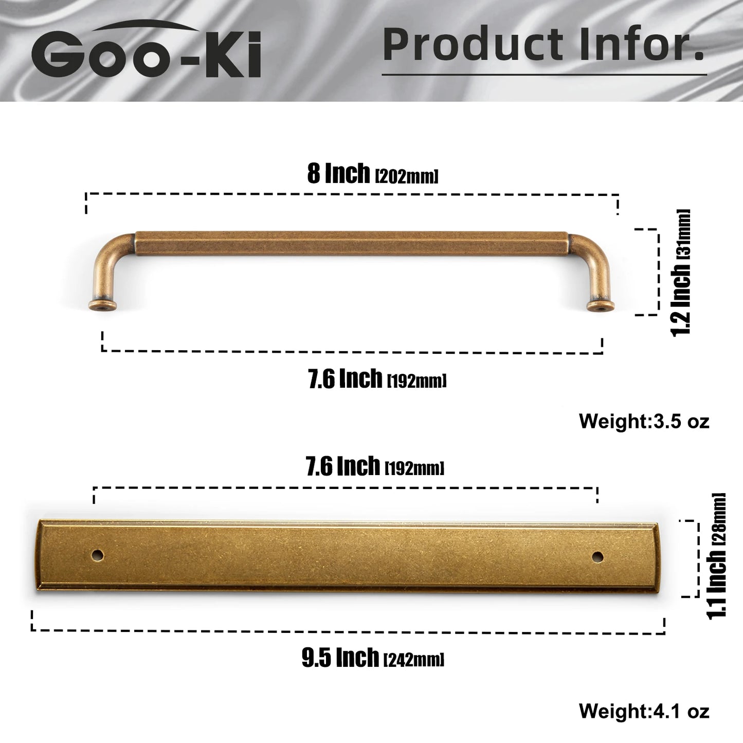 5 Inch （128mm） Hole Center Cabinet Pulls Antique Brass Zinc Alloy Kitchen Drawer Pulls Dresser Knobs Drawer Handles Hardware