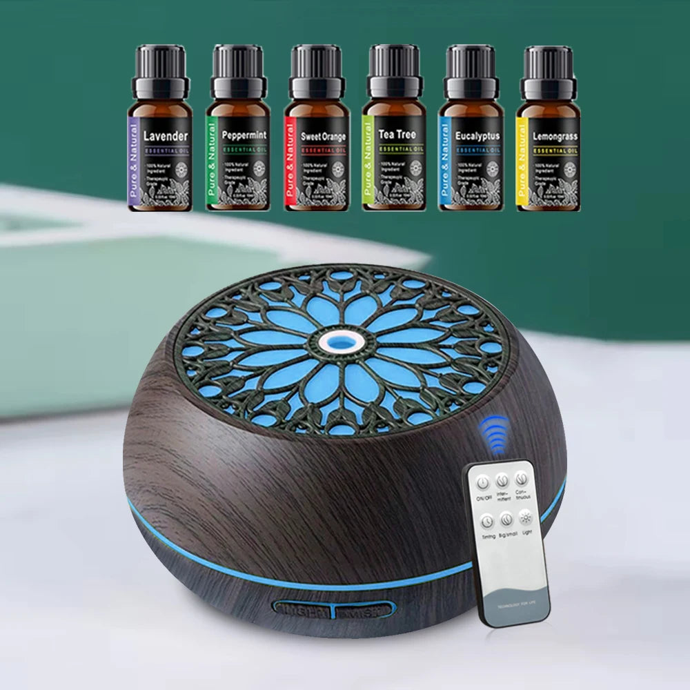 Oeny Floral Cool Mist Humidifier Aromatherapy Diffuser With Essential Oils