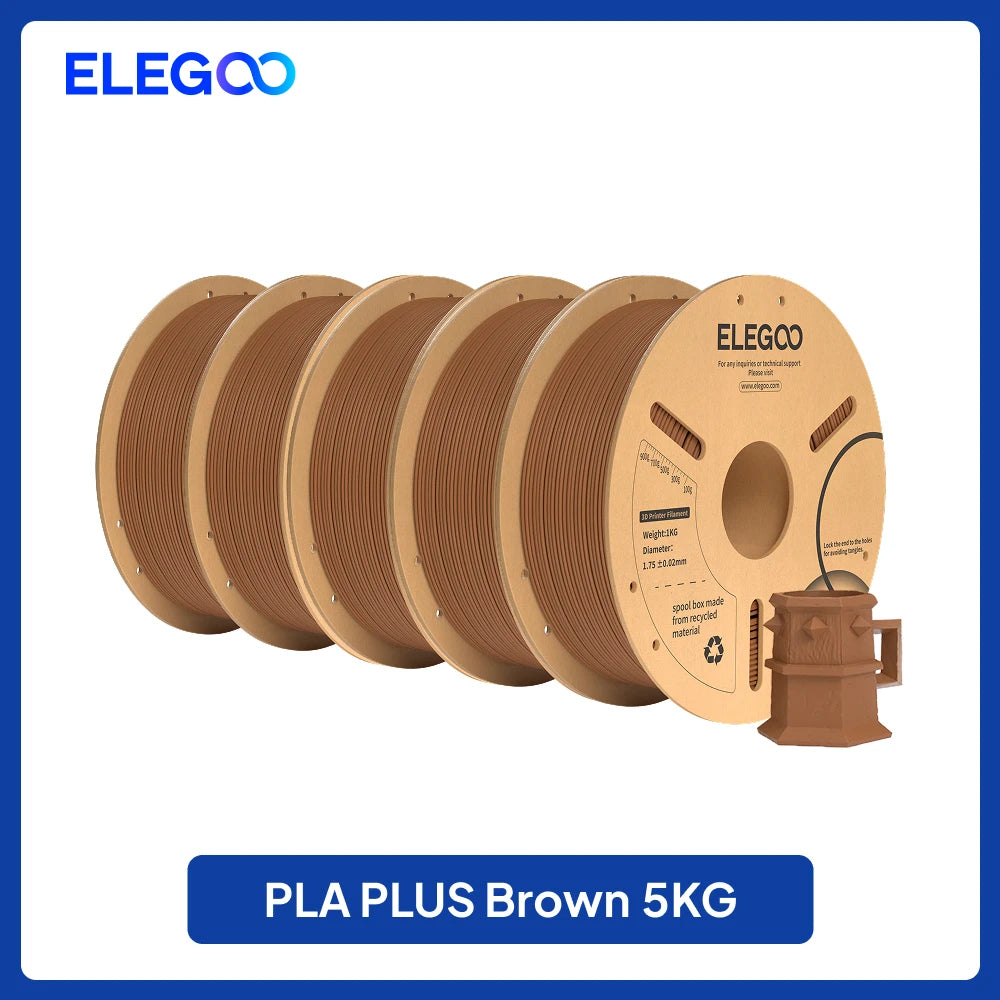 ELEGOO 4KG/5KG/10KG PLA+ Filament 1.75mm 3D PLA for FDM Printer