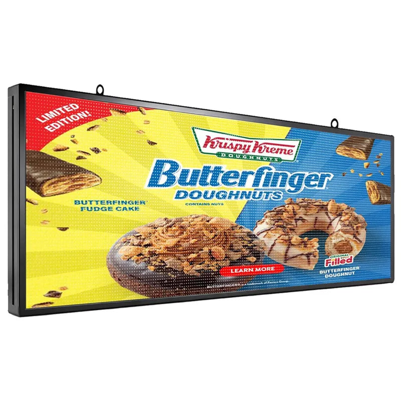 Outdoor PH5 mm 39"x14" Wifi + USB Programmable Scrolling LED Sign Message Board Full Color can Edit Text Image Animation Display
