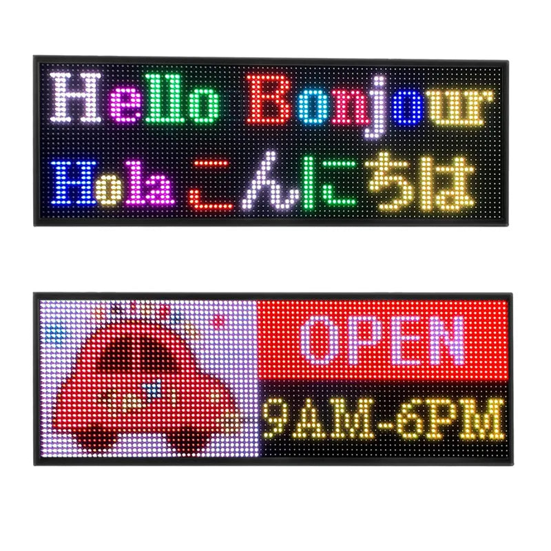 P10 Outdoor WIFI Led Panel Full Color Led Sign 39"x14'' With High Resolution Scrolling Led Sign Programmable for Business