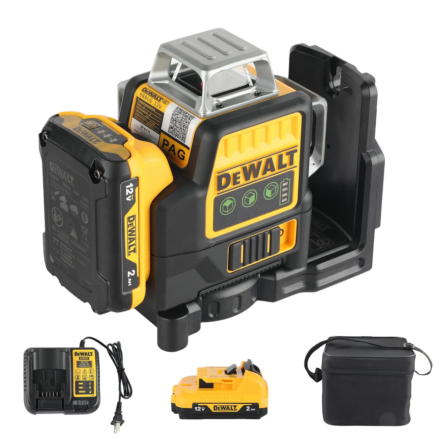 2026 Dewalt DW089LG 12V Green Laser Level, 12 Line 3-Sided 360° Vertical & Horizontal for Indoor Outdoor Project Lithium