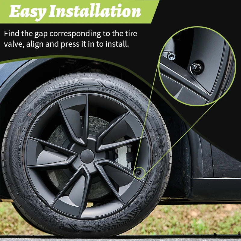 MOTENIO Tesla Model Y Turbine Wheel Cap Set For Hubs