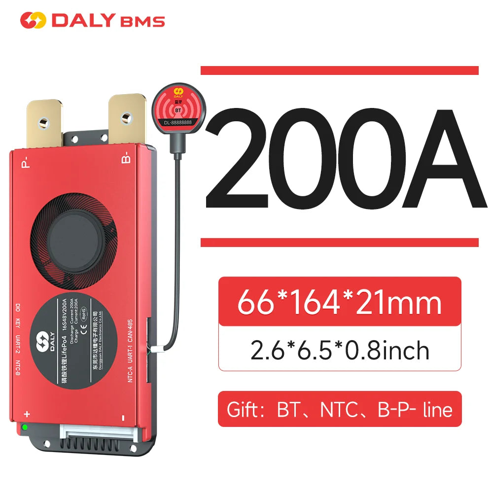 Daly BMS 4S lifepo4 12V 8S 24V BMS 16S 48V lifepo4 40A 60A 100A 150A 200A 250A 300A 400A 500A RS485 CAN for Victron Deye Pylon