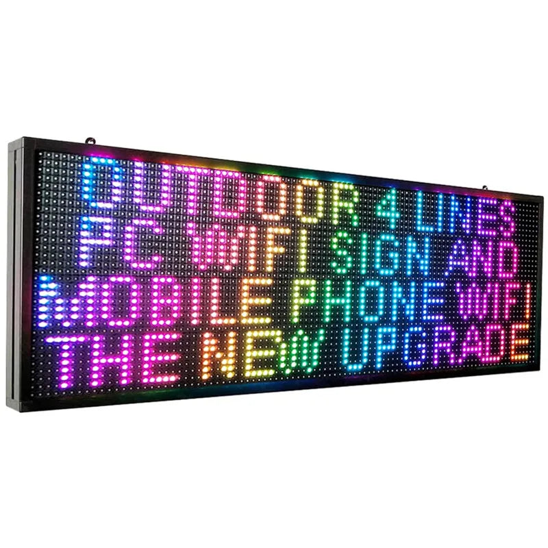 WIFI Programmable Led Sign, Full Color 39"X14" New P10 Outdoor SMD Scrolling Message LED Panel Digital Display For Advertising