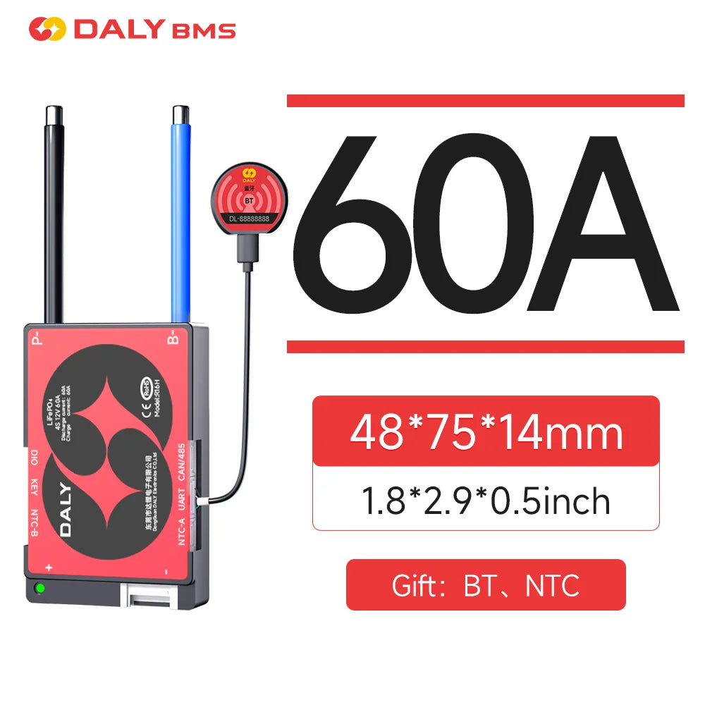 Daly BMS 4S lifepo4 12V 8S 24V BMS 16S 48V lifepo4 40A 60A 100A 150A 200A 250A 300A 400A 500A RS485 CAN for Victron Deye Pylon
