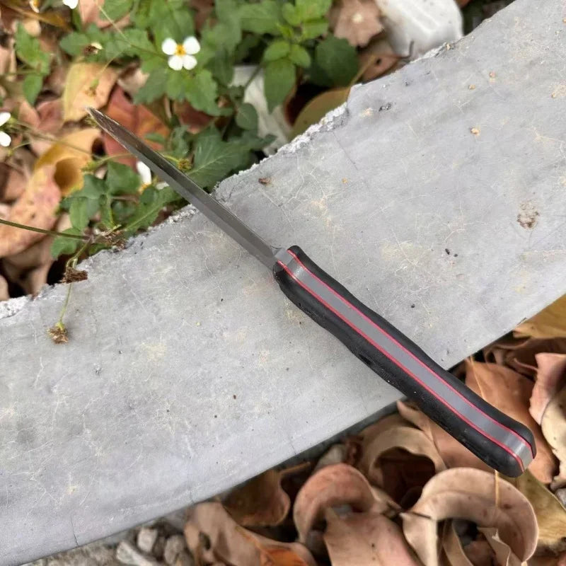 Outdoor Straight Knife D2 Steel Blade Camping Wilderness Tactical Hunting Knife EDC Pocket Knife Clearing Obstacle Knife