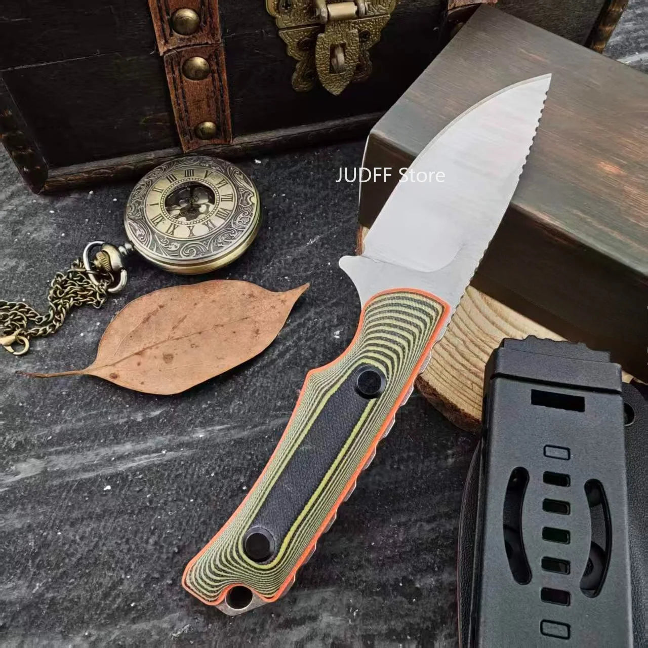 Outdoor Camping Picnic BM 15017 Fixed Knife Multifunctional Wilderness Hiking Jungle Adventure Trekking High Hardness Straight Knives Portable Cutter G10/ Wood Handle