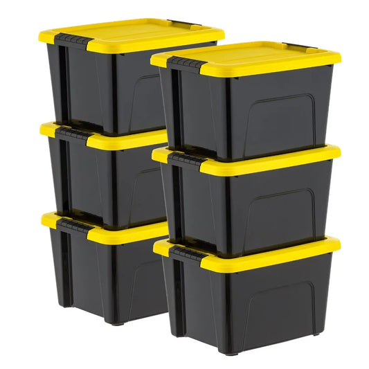 Stackable Plastic Storage Containers With Lids For Home Organization Essentials