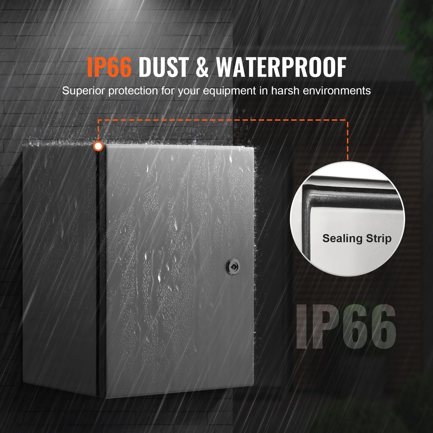 VEVOR Stainless Steel Electrical Enclosure Box IP66 Outdoor