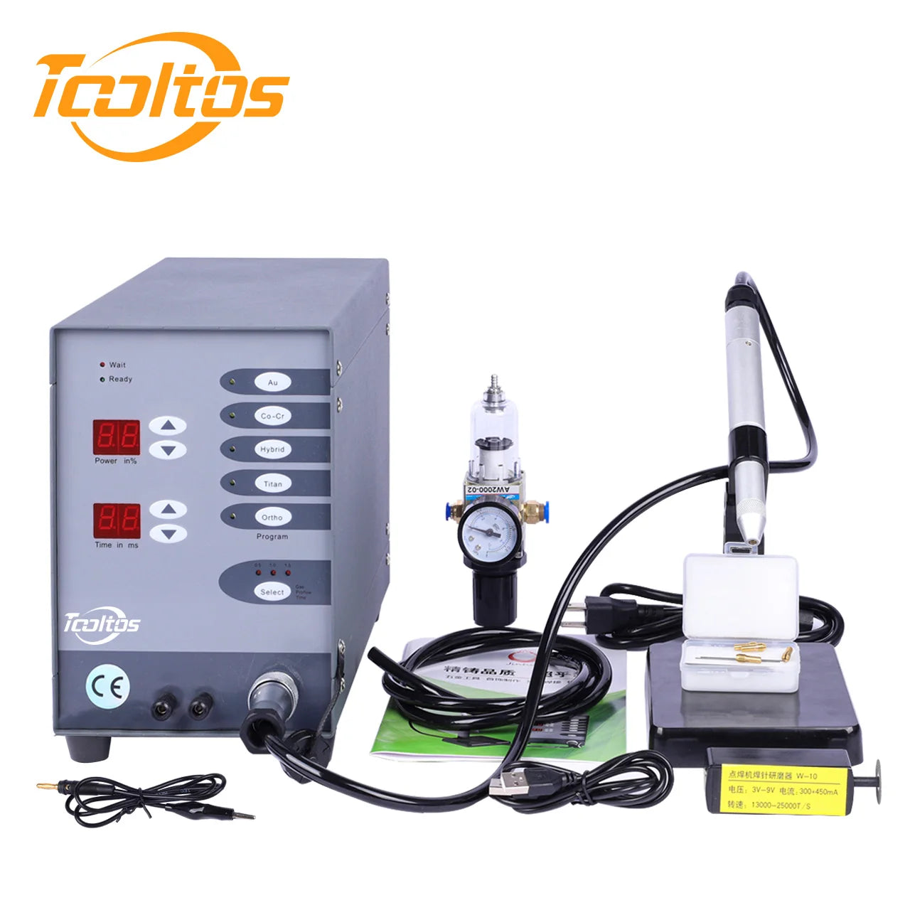 Tooltos 100W CNC Pulse Argon Arc Jewelry Spot Welder, Automatic TIG Soldering Machine for 110V/220V