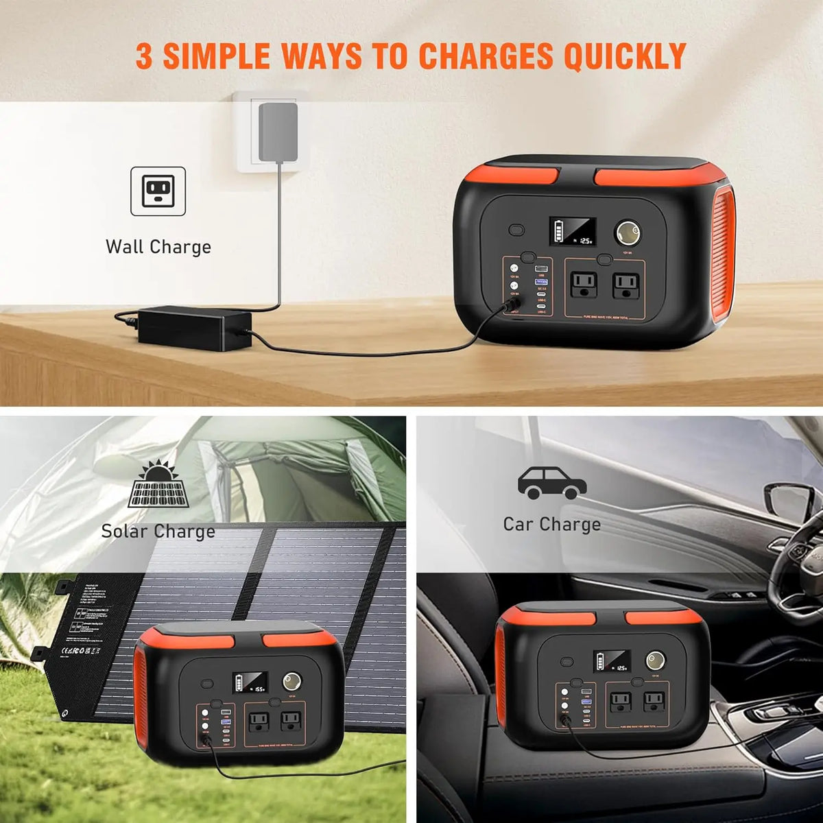 SinKeu Portable Power Station Solar Generator For Camping