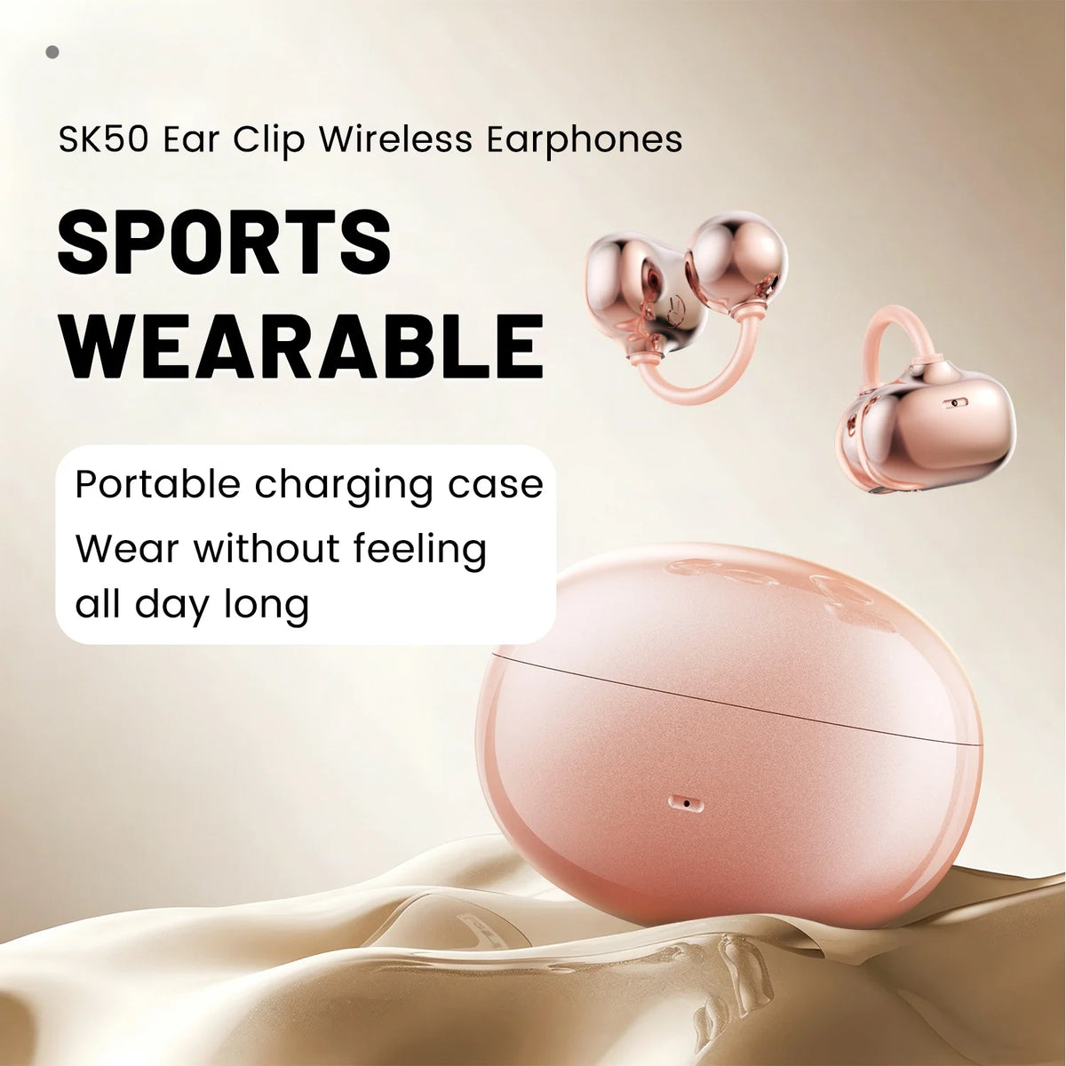 Shuke Open Ear Clip Wireless Bluetooth Headphones Noise Cancelling