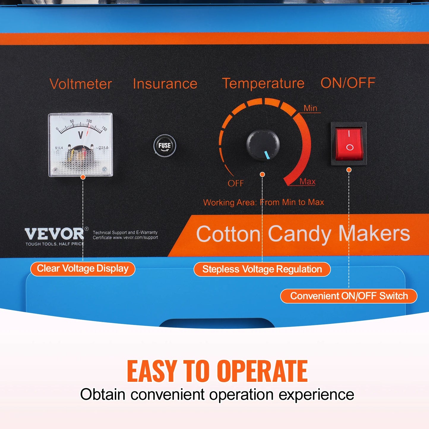 SucceBuy Electric Cotton Candy Machine with Cart Commercial Candy Floss Maker with Stainless Steel Bowl Sugar Scoop and Drawer