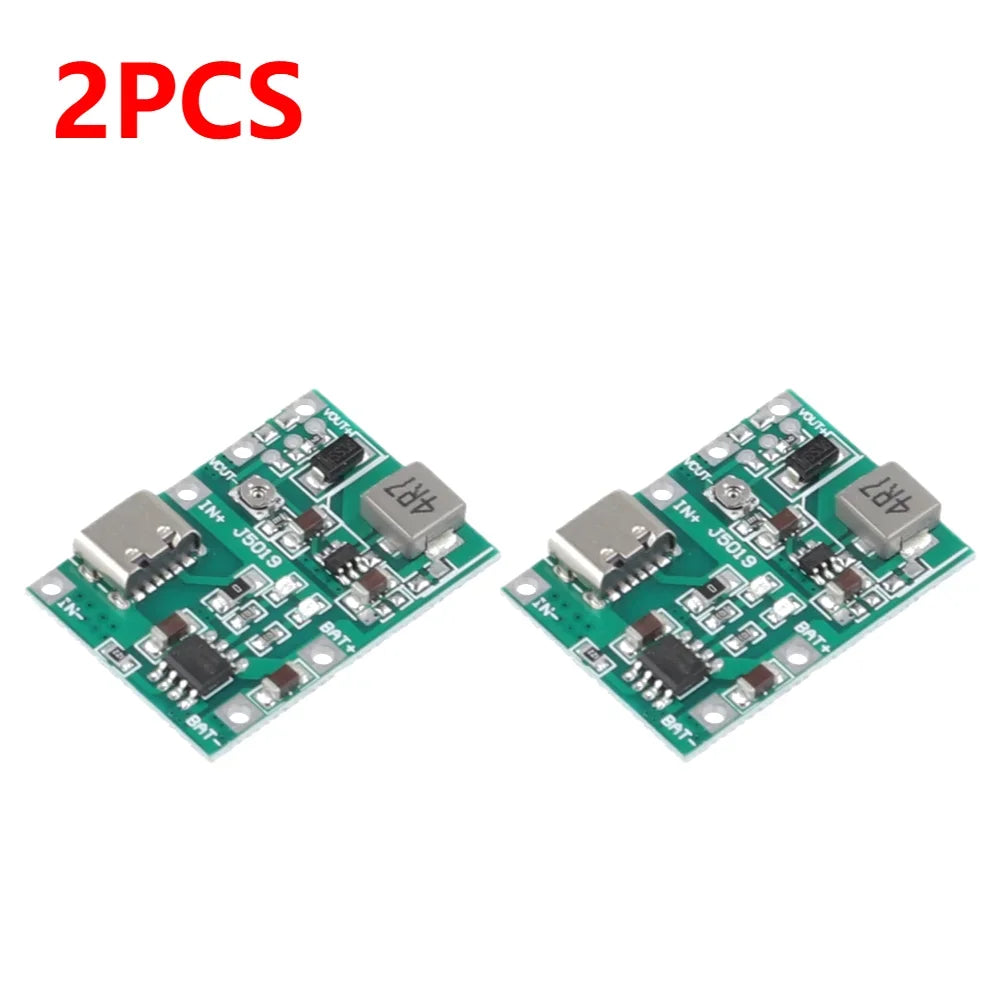 1-10PCS Lithium Li-ion 18650 Battery Charger Board Boost Module Type-C 3.7V 4.2V DC-DC Step Up Boost Module TP4056 DIY Kit Parts