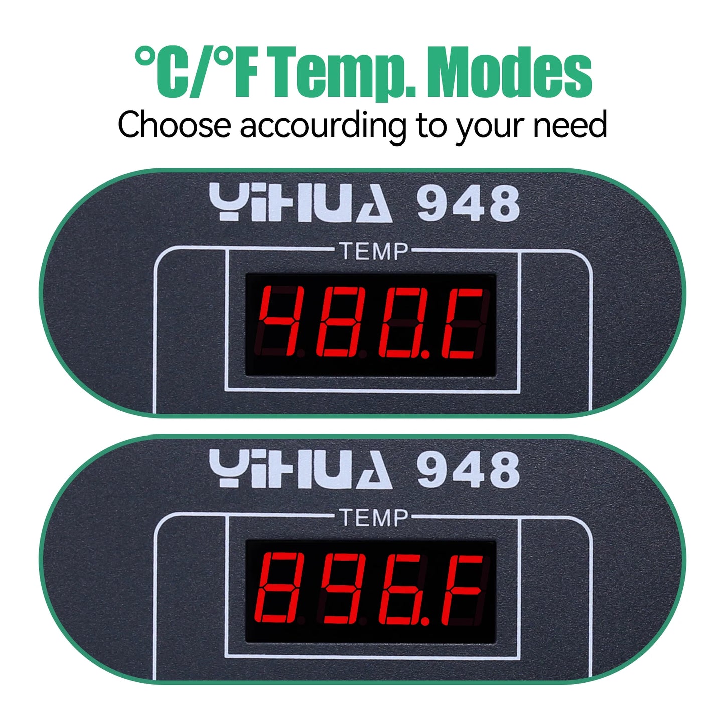 YIHUA 948 Digital Display Soldering Station Suction 90W Temperature Adjustable Soldering Iron Tin Gun Desoldering Station