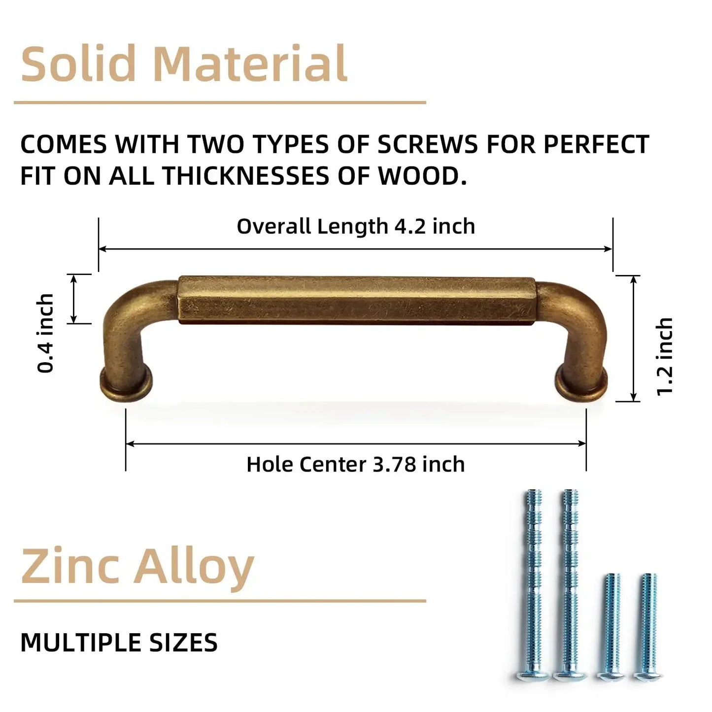 5 Inch （128mm） Hole Center Cabinet Pulls Antique Brass Zinc Alloy Kitchen Drawer Pulls Dresser Knobs Drawer Handles Hardware